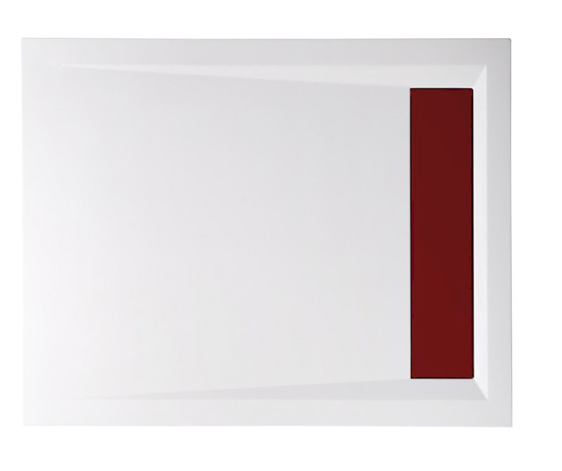 VARESA sprchová vanička z litého mramoru se záklopem, obdélník 100x80cm, bílá 71605