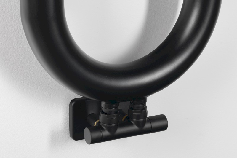 TWIN BLACK připojovací sada ventilů pro středové připojení, černá mat CP4101BS