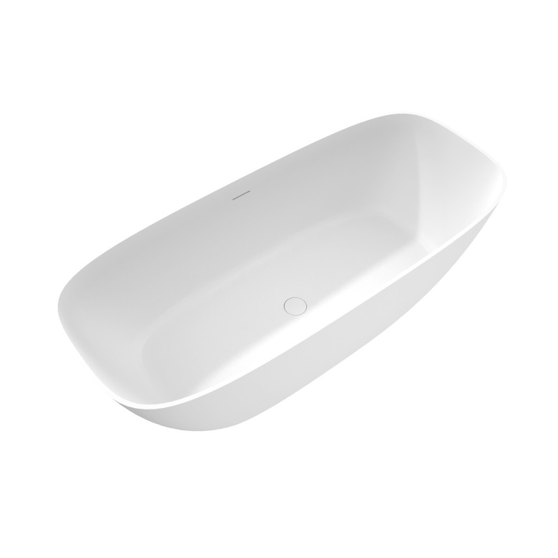 MEDINA volně stojící vana, solid surface, 165x70x52cm, bílá mat 92430