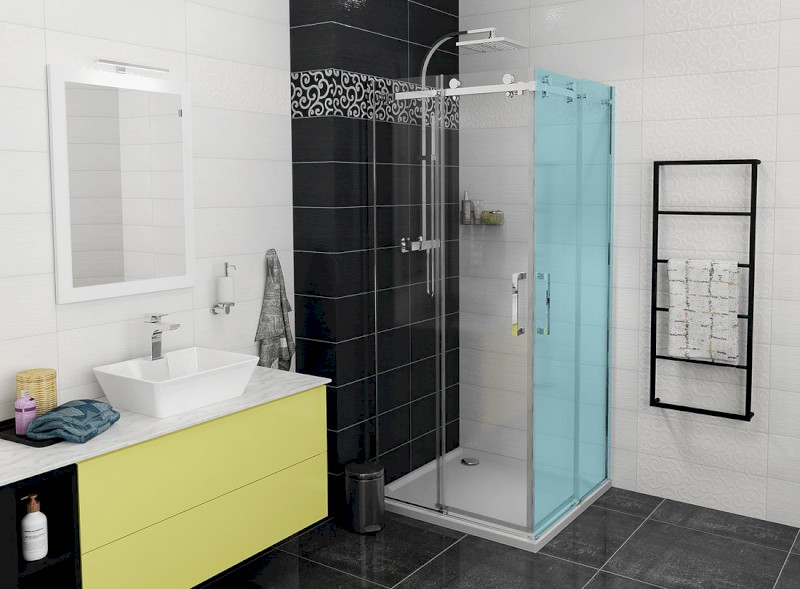 DRAGON sprchové posuvné dveře rohový vstup 1100 mm, čiré sklo GD4211