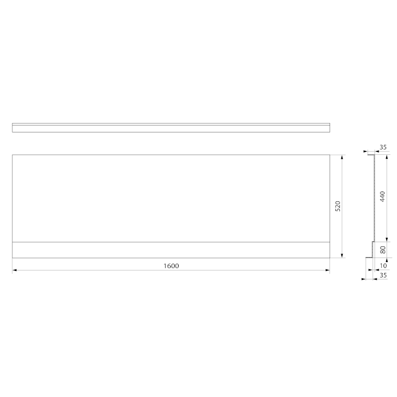 COUVERT NIKA panel čelní 160x52cm 72849