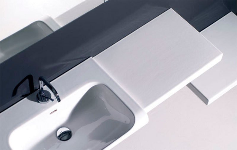 INKA odkladná keramická deska 52x35,5cm, bílá 341801