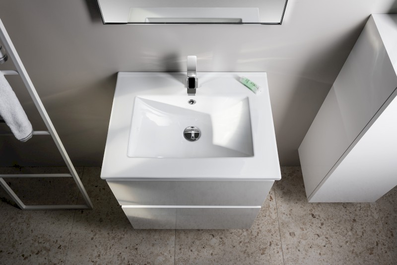 SLIM keramické umyvadlo, nábytkové, 60x46,5cm, bílá 1601-60