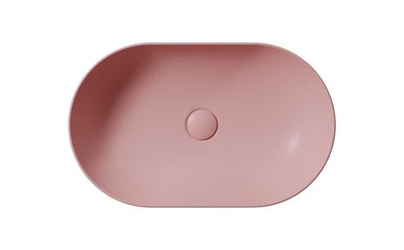 PURA keramické umyvadlo na desku 60x37cm, blush mat 883424
