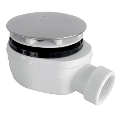 GELCO vaničkový sifon, průměr 90mm, DN40, nízký, krytka nerez lesk PB90EXN