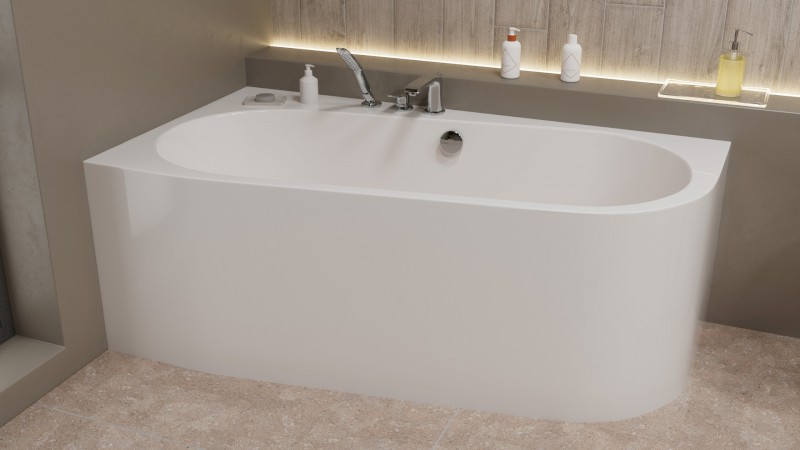 ASTRA WL MONOLITH asymetrická vana 160x85x60cm, bílá 30611M