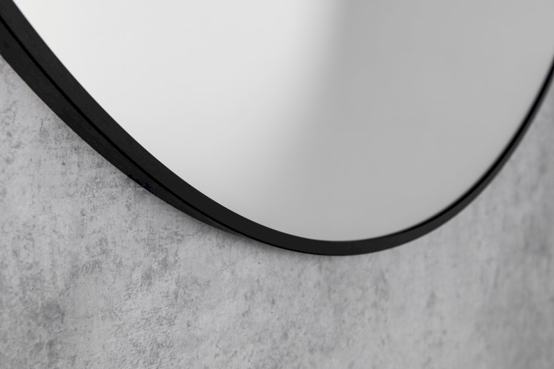 AROWANA kulaté zrcadlo v rámu ø 100cm, černá mat AWB100