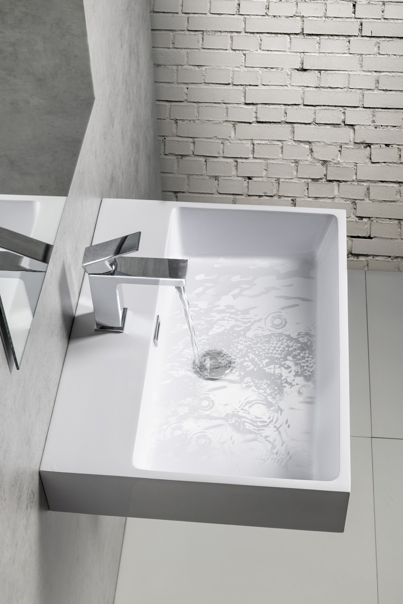 AQUATIC umyvadlo, litý mramor, 60x46cm, bílá AT060