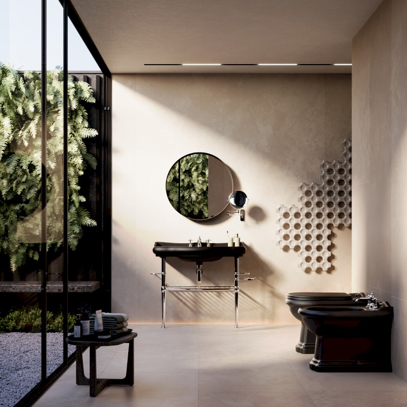 RETRO bidet stojící 39x61cm, černá mat 102231