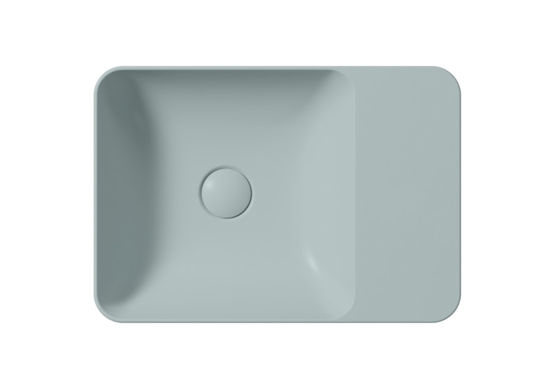 MODO keramické umyvadlo na desku 50x35cm, bez otvoru, ghiaccio mat 9884015