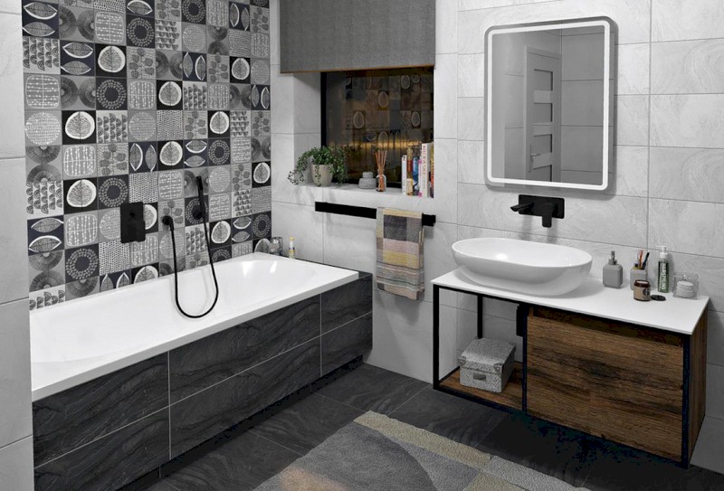 SKARA deska Rockstone 100,5x1,2x47cm, bílá mat CG024-0101