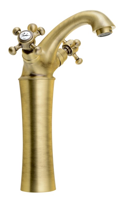 ANTEA stojánková umyvadlová baterie vysoká s výpustí, výška 245mm, bronz 3176L