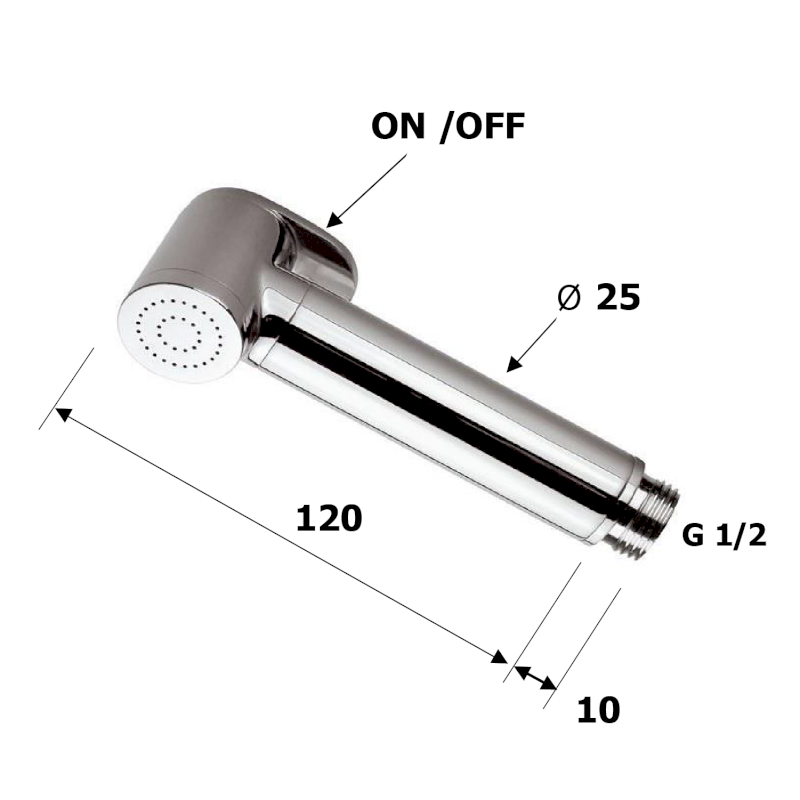 Bidetová sprška kulatá, černá mat BS515