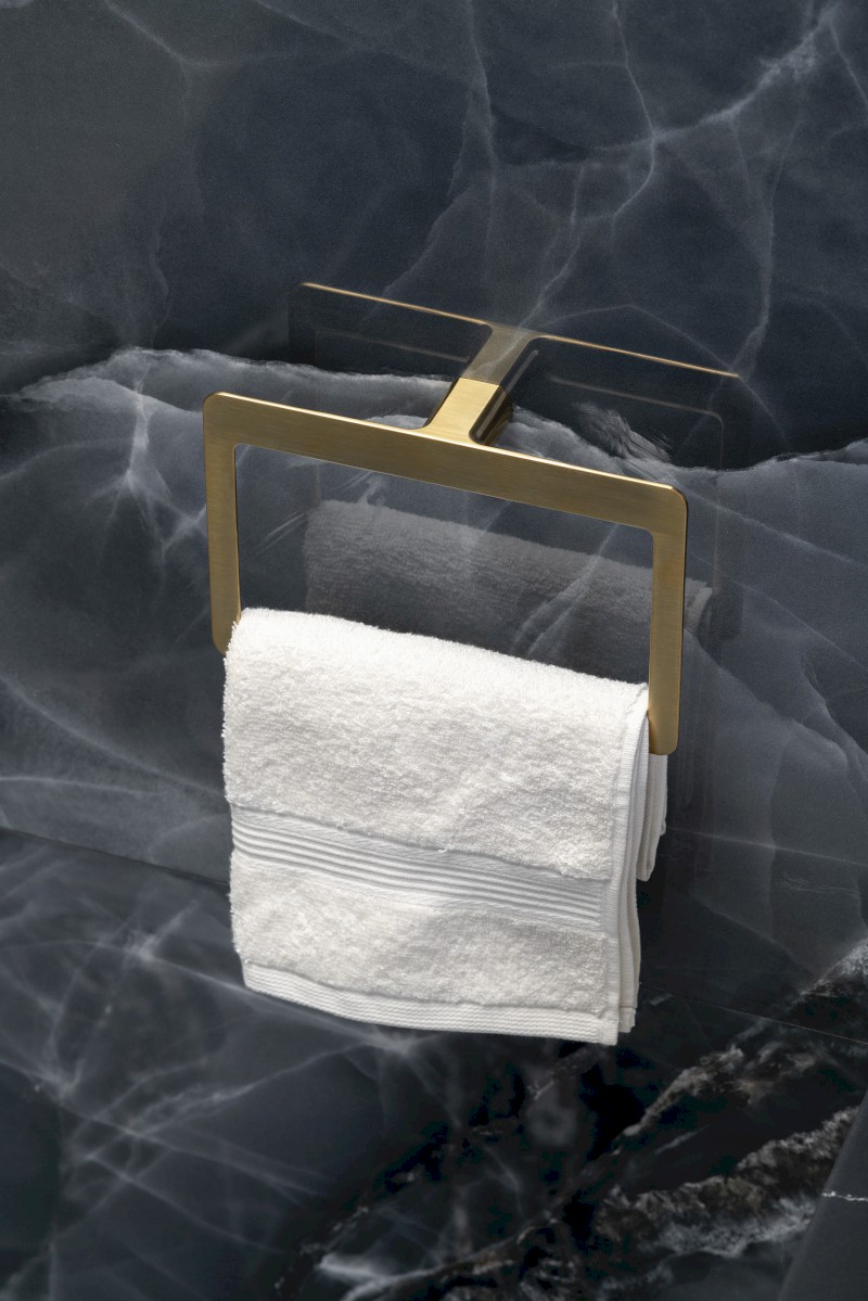 PIRENEI držák ručníků, zlato mat PI7088