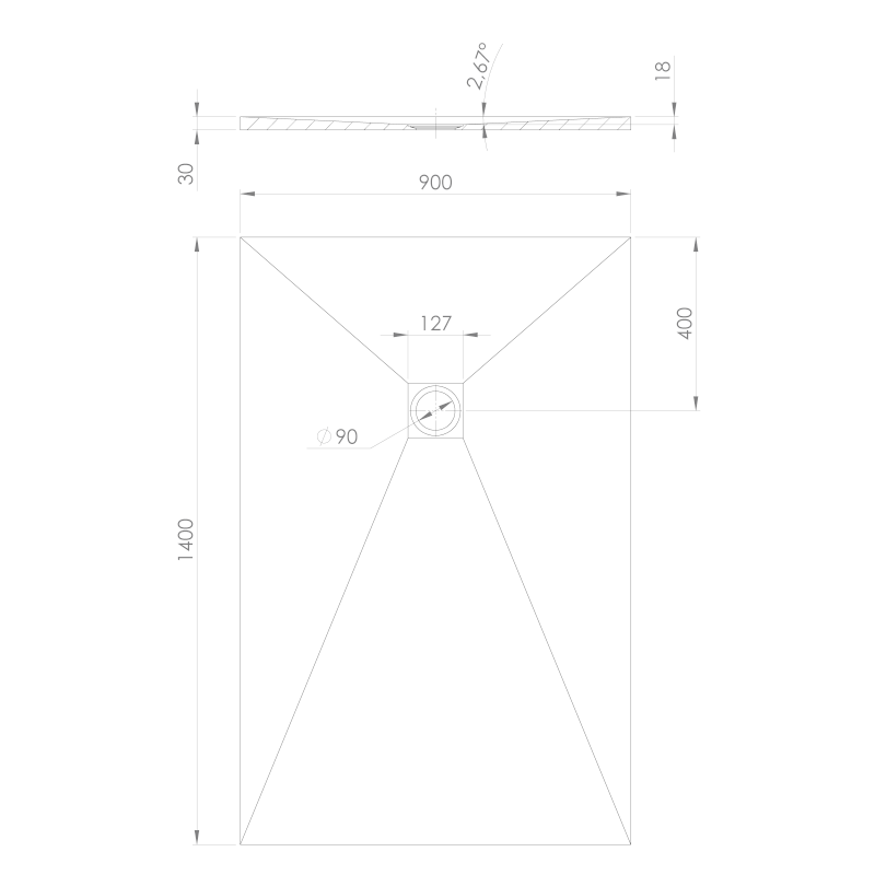 TRENECA vanička z litého mramoru s možností úpravy rozměru, 140x90cm, béžová mat 84309.81