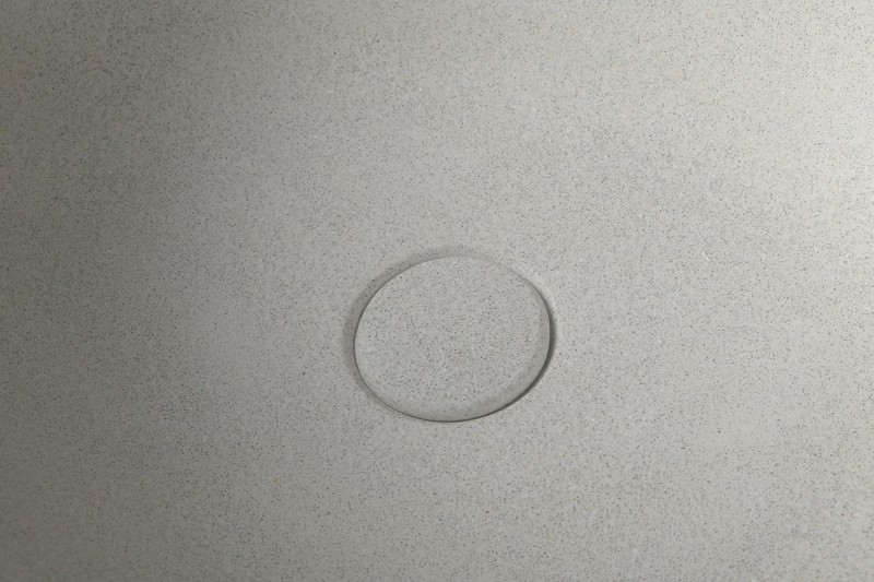 PUNC betonové umyvadlo na desku, včetně výpusti, 53x39cm, bílý pískovec BH7000