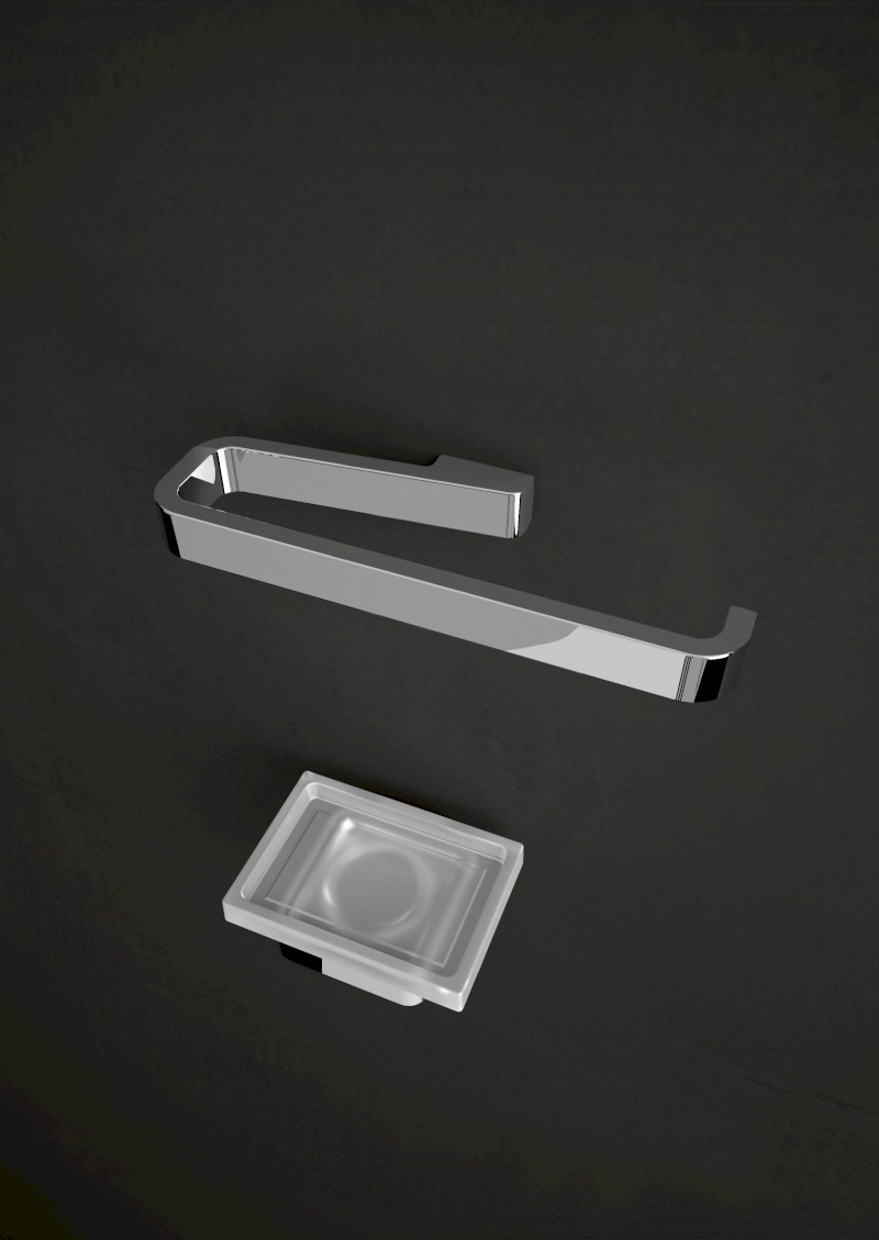 SAMOA mýdlenka, mléčné sklo, chrom A81113