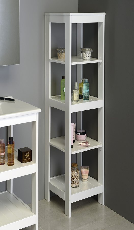 ETIDE policový regál vysoký 36x152x36 cm, bílá mat ET156