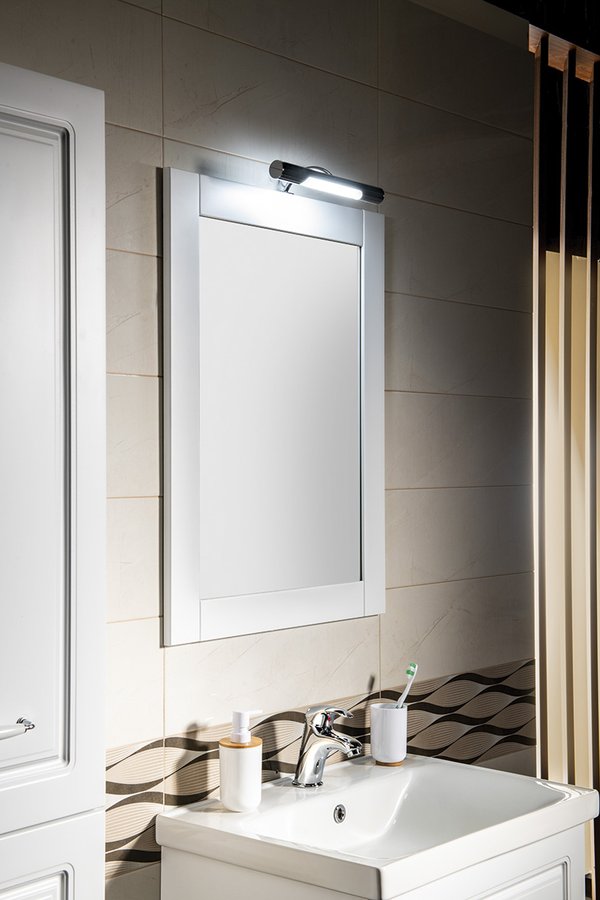 FAVOLO zrcadlo v rámu 70x90cm, bílá mat FV090