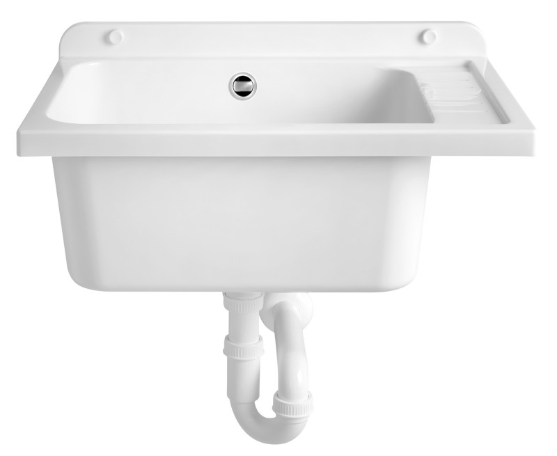 Výlevka na skříňku 58x38cm, plast bílá PI5838