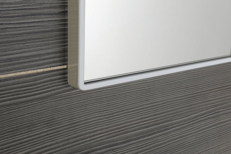 Zrcadlo v plastovém rámu 40x30cm, bílá 22436