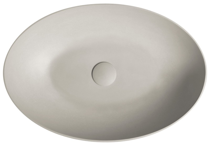 FORMIGO betonové umyvadlo na desku, 60x40cm, písková mat FG214