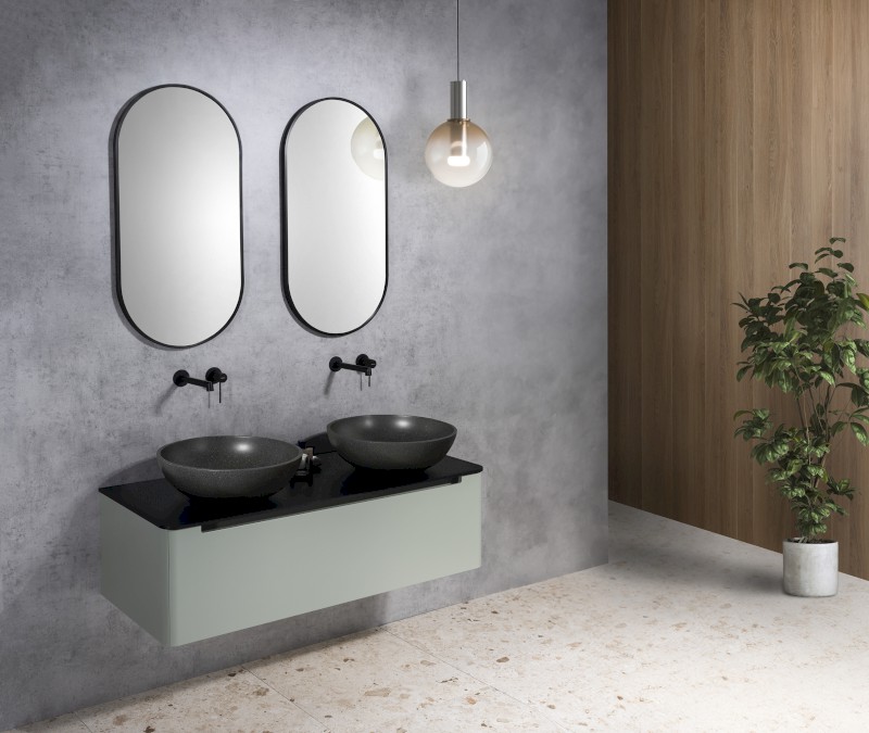 KERALA umyvadlová skříňka 140x35x47,5cm, 1x zásuvka, verde KR140-4444