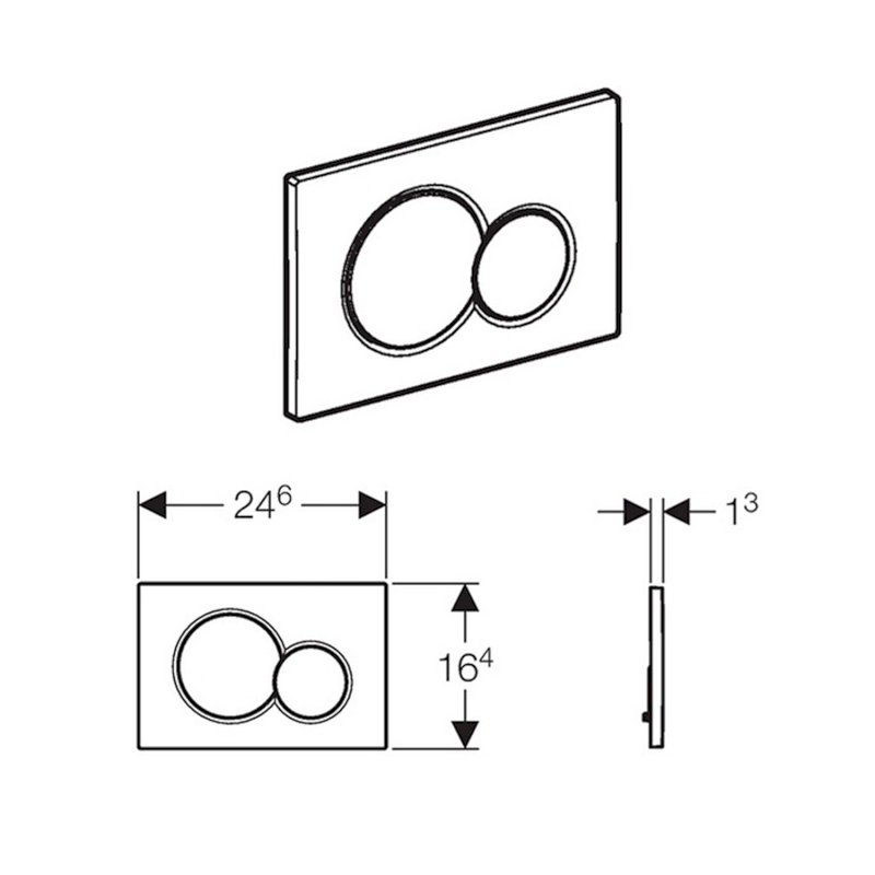GEBERIT SIGMA01 ovládací tlačítko, chrom 115.770.21.5