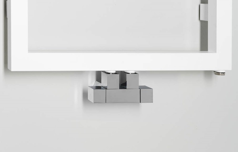 CUBE TWIN připojovací sada ventilů pro středové připojení, chrom CP581S