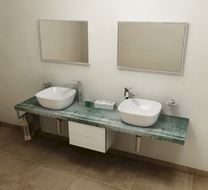 AVICE deska pod umyvadlo 240x50cm, tl.5cm, aquamarine AV246