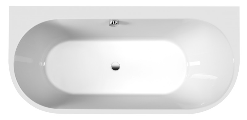 ASTRA DR MONOLITH nástěnná stojící vana 160x75x60cm, bílá/černá 34611MDRB