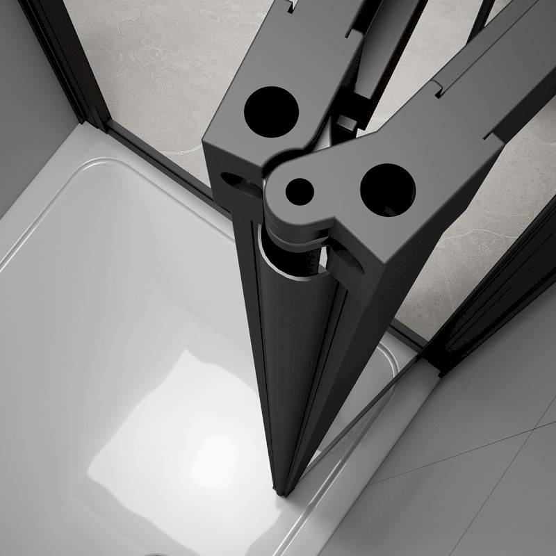 EASY BLACK sprchové dveře skládací 900mm, čiré sklo EL1990B