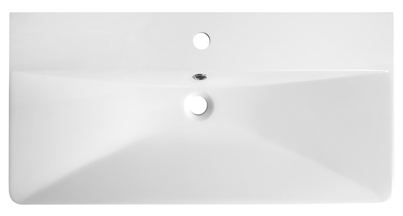 SEN umyvadlo nábytkové, litý mramor, 81x40cm, bílá SN810