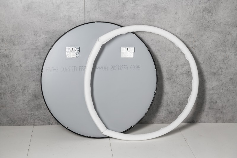 AROWANA kulaté zrcadlo v rámu ø 70cm, černá mat AWB070