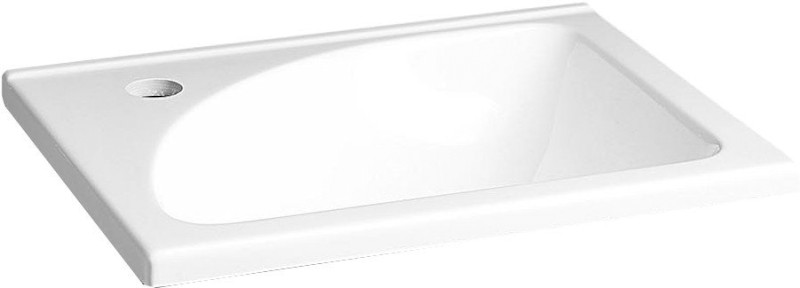 Umyvadlo nábytkové, litý mramor, 40x32cm, bílá LM408