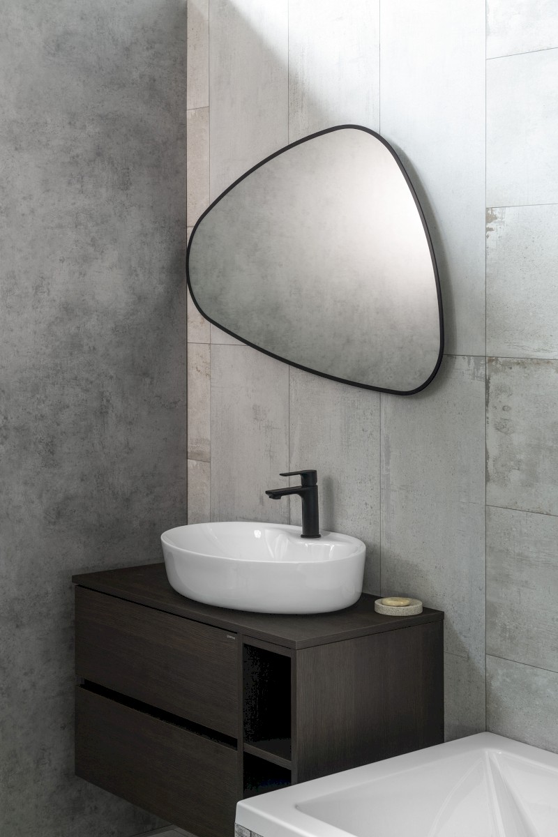 ELENA zrcadlo s LED podsvícením 20W, 68x96cm, černá mat 30574CI