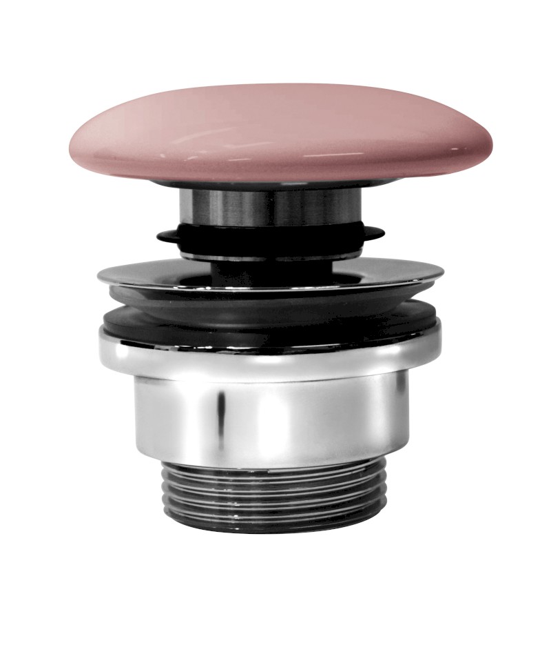 GSI umyvadlová výpust 5/4“, click-clack, keramická zátka, 5-65mm, blush mat PCS24