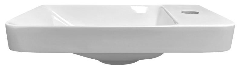 ZORBA umývátko 40x22cm, litý mramor, baterie vpravo, bílá ZB402