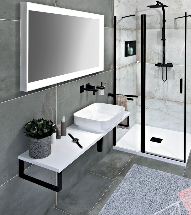 PLATO deska Rockstone 800x24x360mm, bílá mat PL086-0101