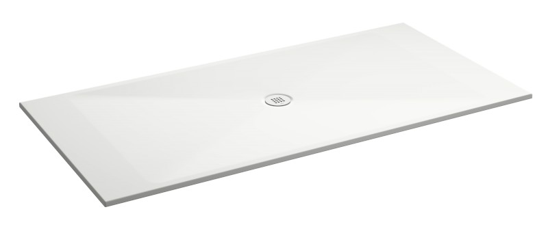 Keramická sprchová vanička, obdélník 200x100x2cm, bílá mat 46201009