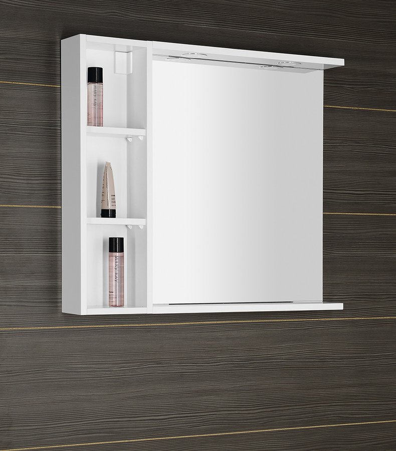 ZOJA policová skříňka k zrcadlu Korin, 20x70x12cm, bílá 45463