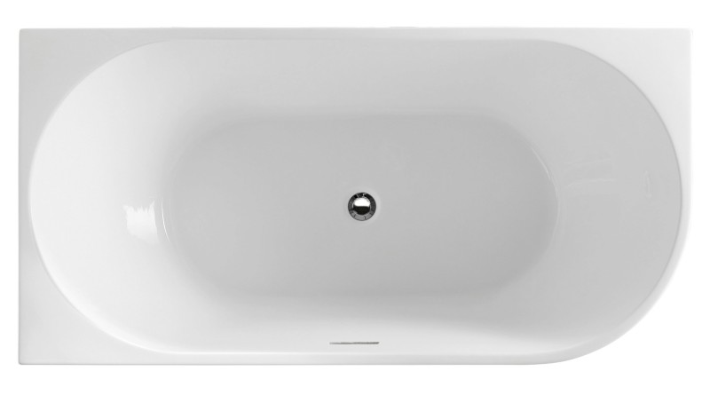 TIBERA L rohová stojící vana, 150x75cm, bílá E1047