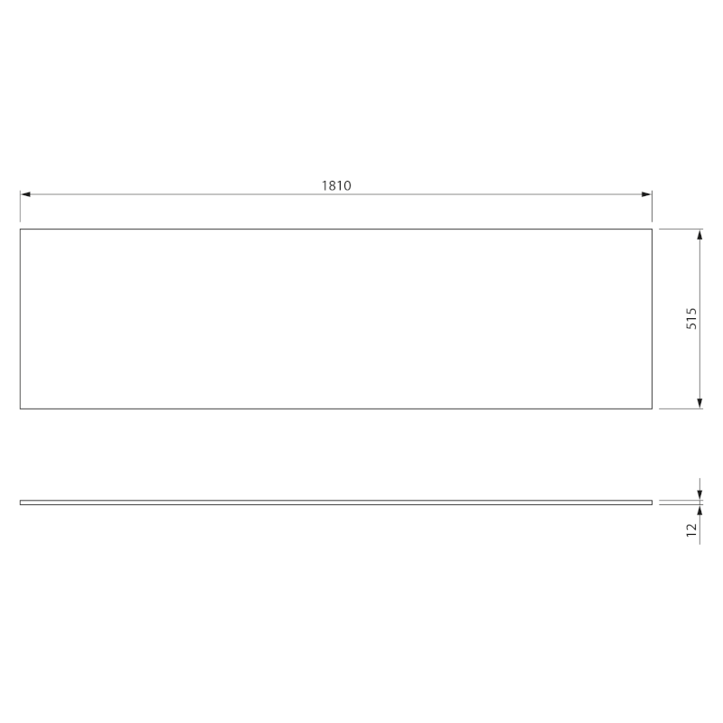 SKA deska Rockstone 181x1,2x51,5cm, bílá mat NR680-0101