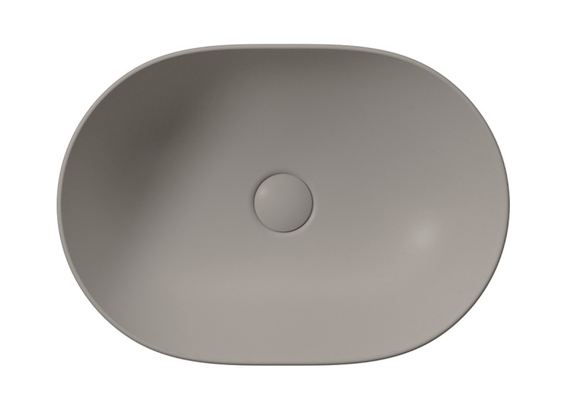 PURA keramické umyvadlo na desku, 50x35cm, tortora mat 886005