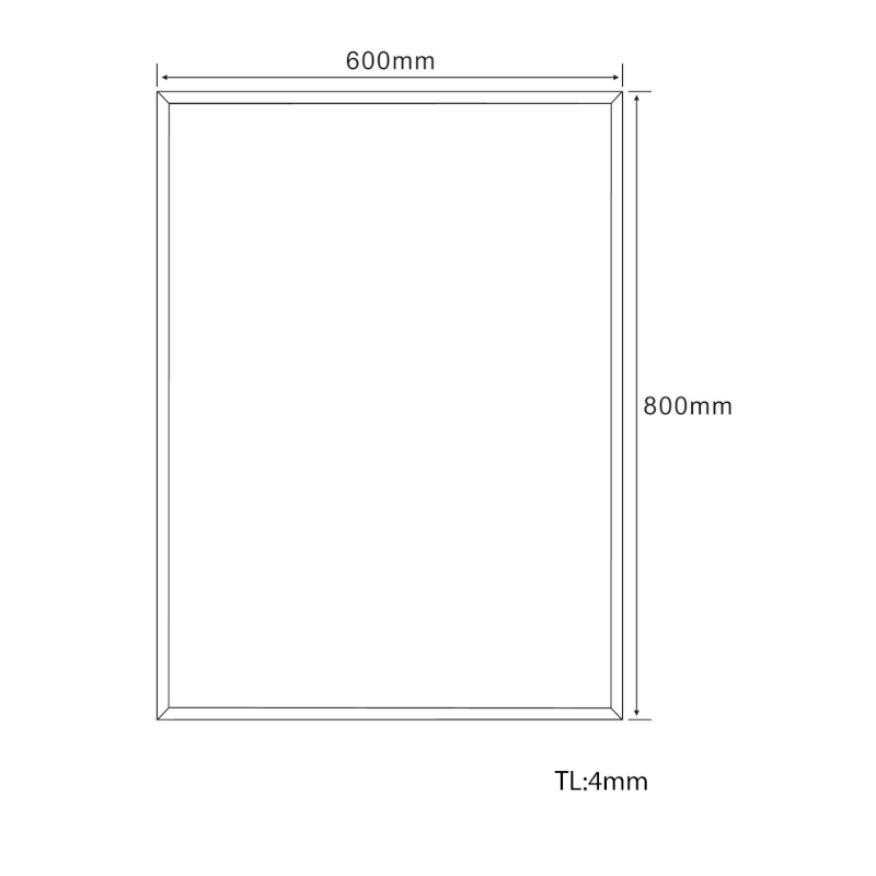 FLANCO zrcadlo s fazetou 60x80cm, CU free 22496