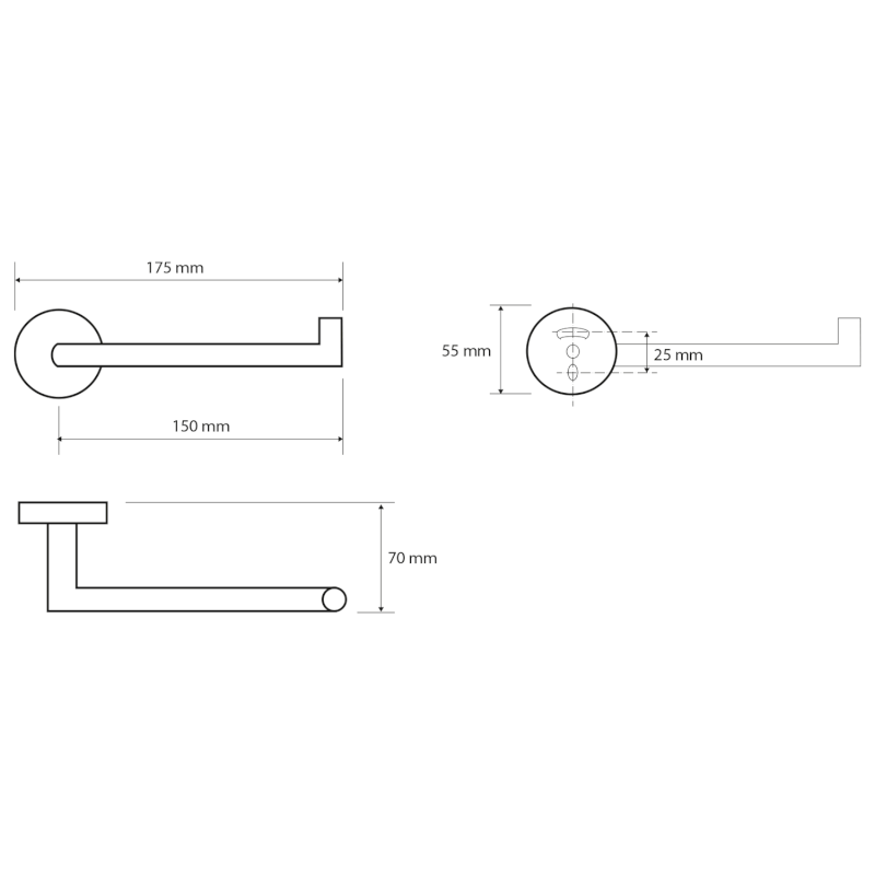 X-ROUND GOLD držák toaletního papíru, zlato mat XR703GB