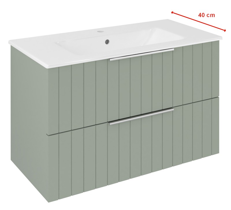 CIRASA STRIP umyvadlová skříňka 78x54x39cm, verde CR792-4444S