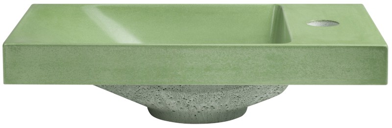 AGOS betonové umývátko 40x22cm, levé/pravé, zelená pololesk AS40023