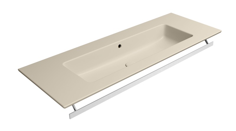 PURA keramické umyvadlo Slim 122x46cm, bez otvoru, creta mat 8887008