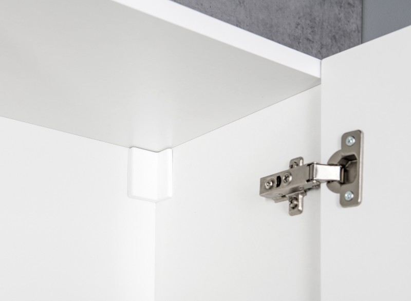 AKIRA vysoká skříňka 180x40x30cm, bílá AK180